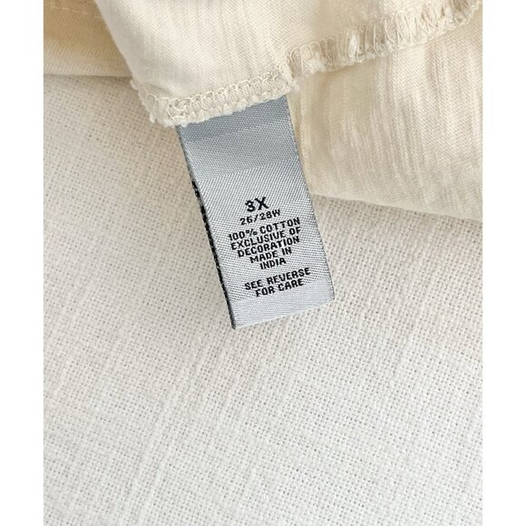 Catherine’s Women’s Embroidered Top Shirt Ivory‎ 3X - Picture 5 of 7